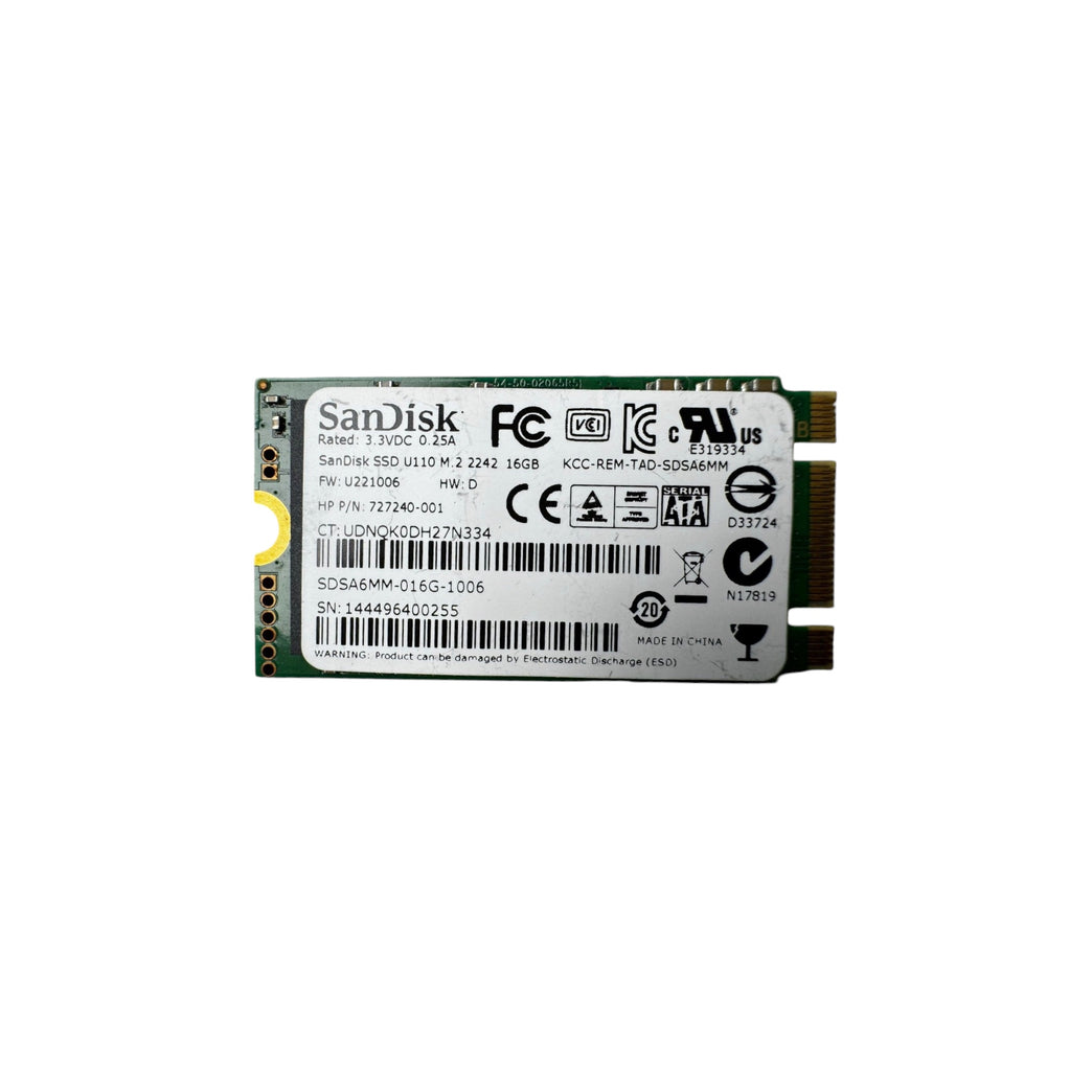 Opslag | Sandisk SSD U110 M.2 2242 16Gb – (Refurbished)